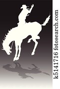 rodeo cowboy on horse illustration rodeo cowboy on horse illustration