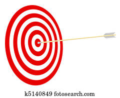 Target and arrow. Target and arrow.