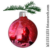 קטע של לידה של חג המולד, קישוט