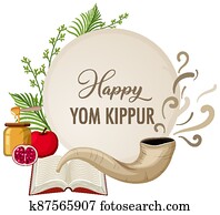 שמח, יום כיפור, דגל, עם, שופר