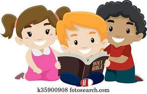 Children Reading Bible Children Reading Bible