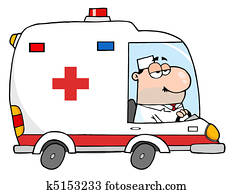 doktor, fahren, krankenwagen