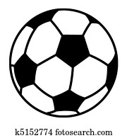 esboçado, bola futebol