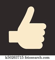 Flat in black and white mobile application approval