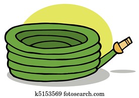 Clipart of faucet with garden hose k36420684 - Search Clip Art ...