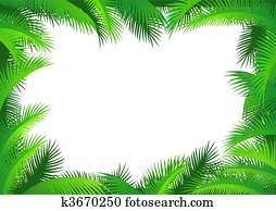 Palm leaf border Palm leaf border