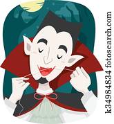 vampiro, higiene, fio dental