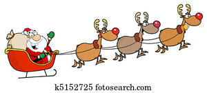 weihnachten, nikolausschlitten, und, rentier weihnachten, nikolausschlitten, und, rentier