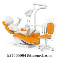 3D white people. Patient at the dentist 3D white people. Patient at the dentist