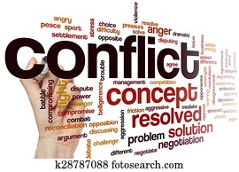 conflito, palavra, nuvem