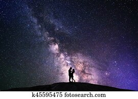 couple with night scene couple with night scene