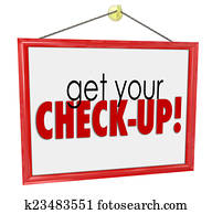 Get Your Check-Up Doctor Office Sign Physical Exam Evaluation