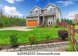 House exterior. Large countryside house