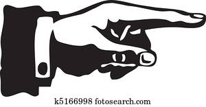 Retro Pointing Finger Vector Retro Pointing Finger Vector