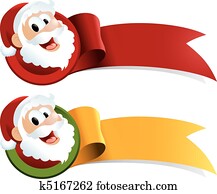 Santa Claus Christmas Web Ribbon Santa Claus Christmas Web Ribbon