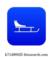 Sled icon digital blue Sled icon digital blue