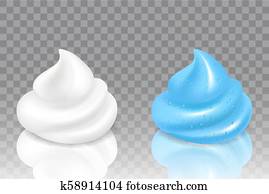 Vector shaving gel and shaving foam icon set Vector shaving gel and shaving foam icon set