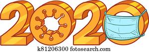 2020, שנה, של, coronavirus, covid19, מקיף