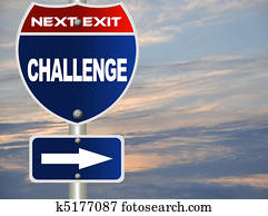 Challenge road sign