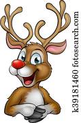 Christmas Reindeer Cartoon Christmas Reindeer Cartoon