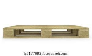 de madera, paleta, vista lateral