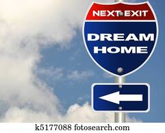 Dream home road sign Dream home road sign
