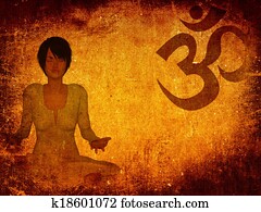 Meditation grunge background