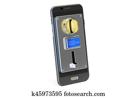 Mobile phone payment concept. 3D rendering Mobile phone payment concept. 3D rendering