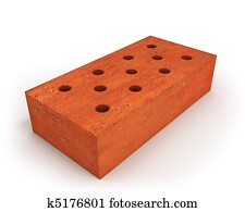 Single orange brick