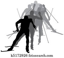 Skiing Skiing