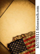 usa dundoek, en, oud, papier