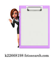 Young Business Woman with notepad Young Business Woman with notepad
