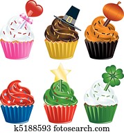 feiertag, cupcakes feiertag, cupcakes