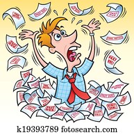 Frantic Man Drowning In Debt