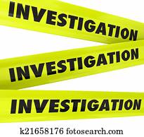 Investigation Word Yellow Crime Scene Police Tape Investigation Word Yellow Crime Scene Police Tape