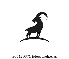 ziege, logo, schablone ziege, logo, schablone