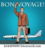 Avion, voyage Clipart | k10531147 | Fotosearch