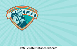 Business card Pest Control Exterminator Worker Shield Business card Pest Control Exterminator Worker Shield