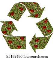 Christmas Holly Recycle Symbol Christmas Holly Recycle Symbol