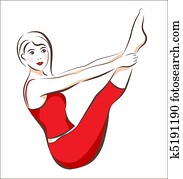 girl doing shaping exercise girl doing shaping exercise