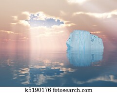 Iceberg in open sea Iceberg in open sea