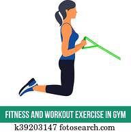 Aerobic icons. RESISTANCE BAND Aerobic icons. RESISTANCE BAND