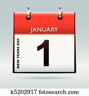 anos novos eve, calendário