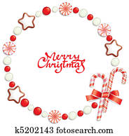 Candy christmas frame