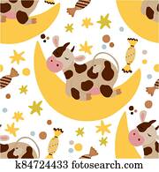 Cow seamless vector pattern. Cow seamless vector pattern.