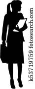 Female lawyer silhouette Female lawyer silhouette