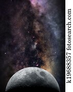 Moon in space