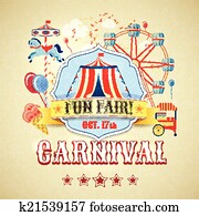 Vintage carnival poster Vintage carnival poster