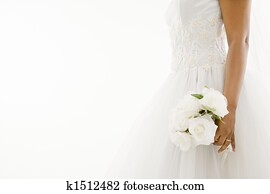 כלה, להחזיק, bouquet.