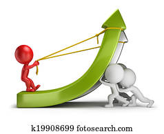 3d small people - teamwork and profit 3d small people - teamwork and profit